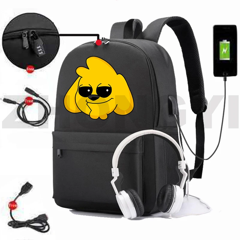 

Waterproof USB Charging Anti-theft Mikecrack Backpacks Fashion Canvas Compadretes Mens Bookbag Cute Cartoon Los Compas Rucksack