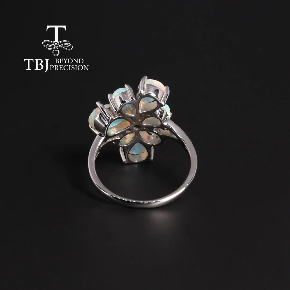 Женское кольцо с натуральным эфиопским опалом 3 62 карата из серебра 925 пробы