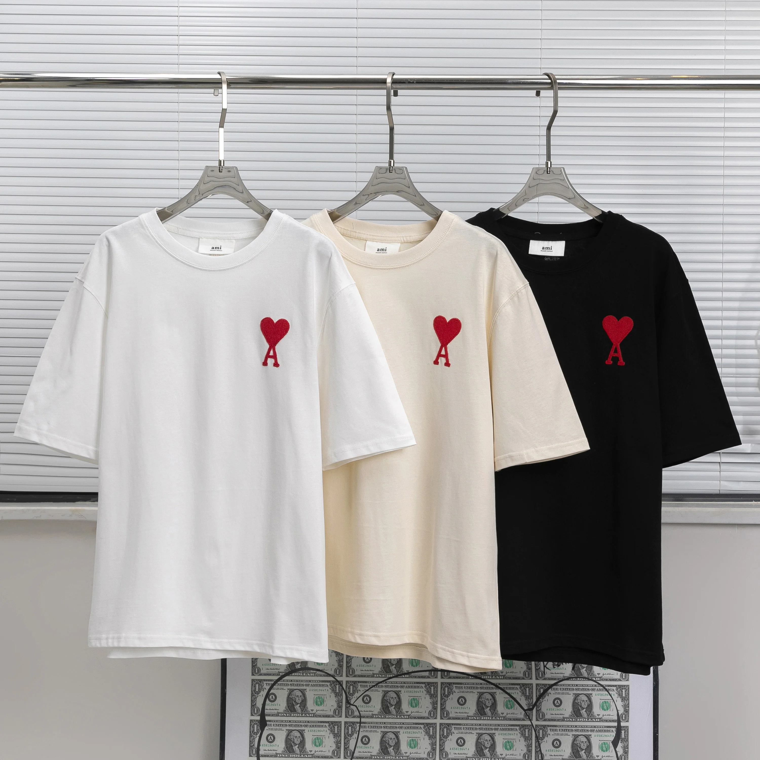 

2022 Alexandre Matiussi Embroidered T-Shirts Limited Edition Men's and Women's T-Shirts High Street Fashion Trend T-Shirts