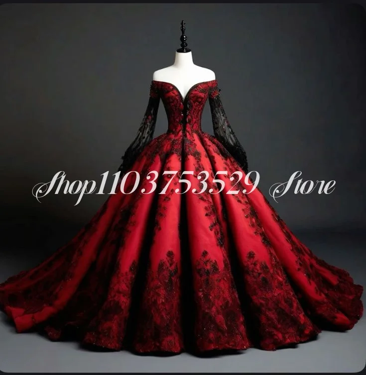 Викторианские вечерние платья на одно плечо роскошные тюлевые с длинным рукавом