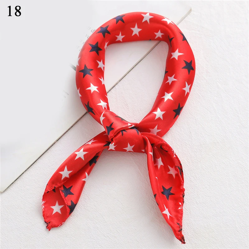 

Квадратный шелковый шарф, женские модные маленькие шейные шарфы с принтом, офисный шейный платок, Женская шаль