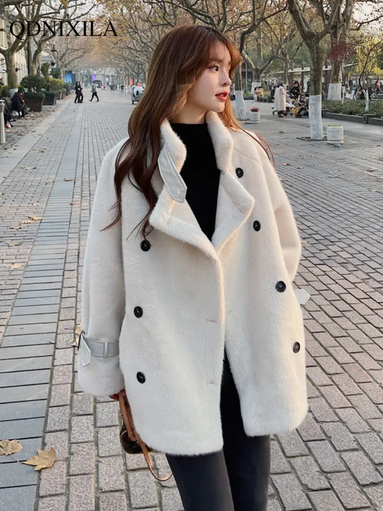 Winter Coat for Women 2022 New Lamb Wool Coat Korean Version Mink Down Thermal Faux Fur Coat Women Fur Jacket Free Shipping