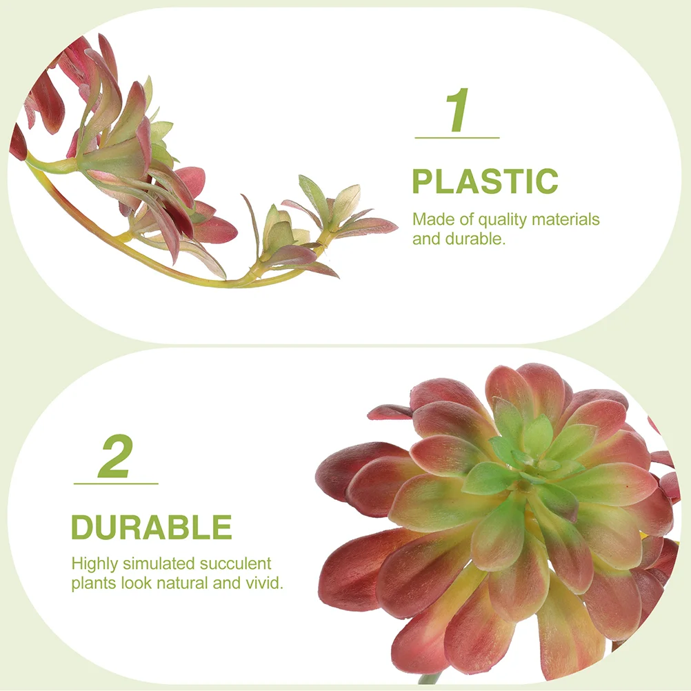 

8 Pcs Simulation Succulent Potted Plants Home Accessory Room Accessories Desktop Room Supplies Home Supply Office