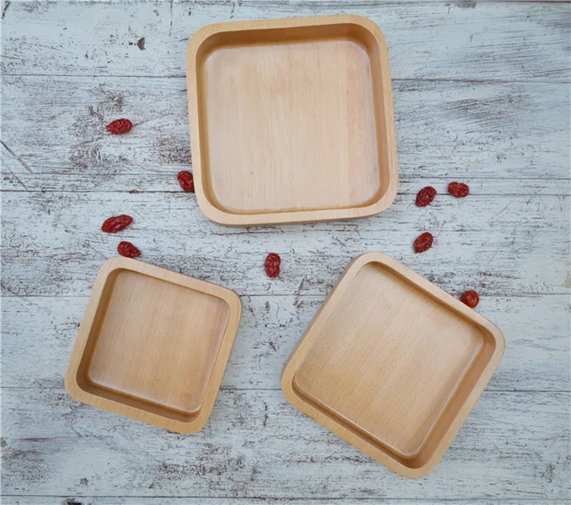 

Креативная прямоугольная деревянная посуда в японском стиле, деревянный поднос для салата ручной работы из цельного дерева, миска для лапш...