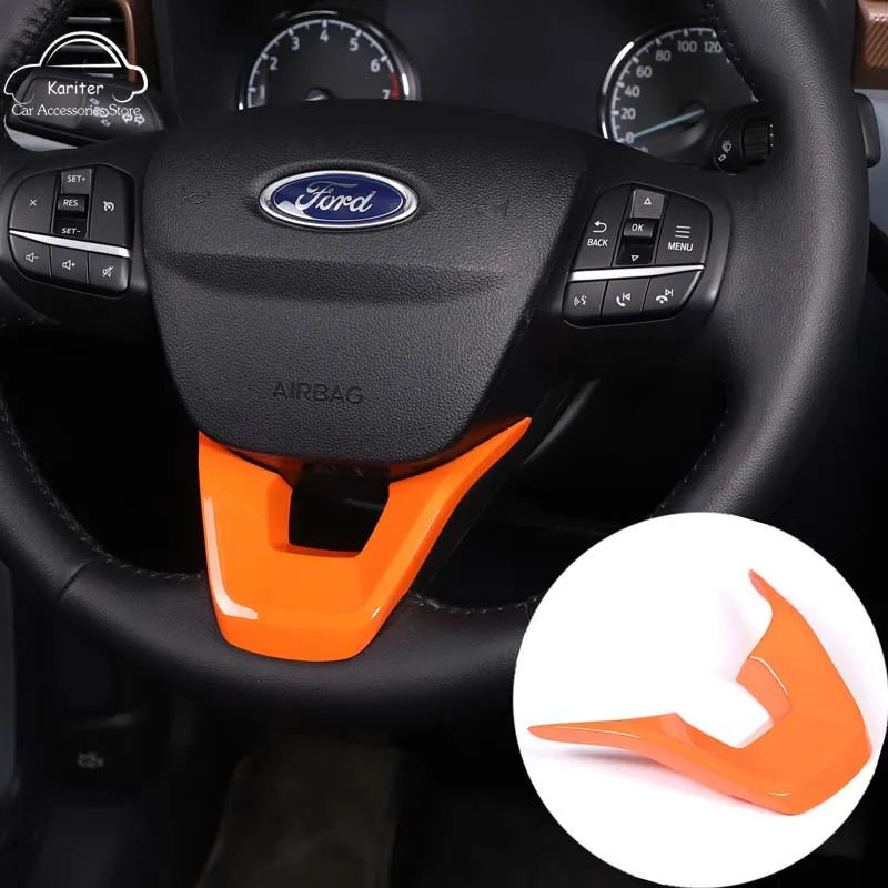 

For Ford Maverick 2022 ABS Orange Car Styling Steering Wheel U-Frame Decorative Sticker Interior Accessories Modification