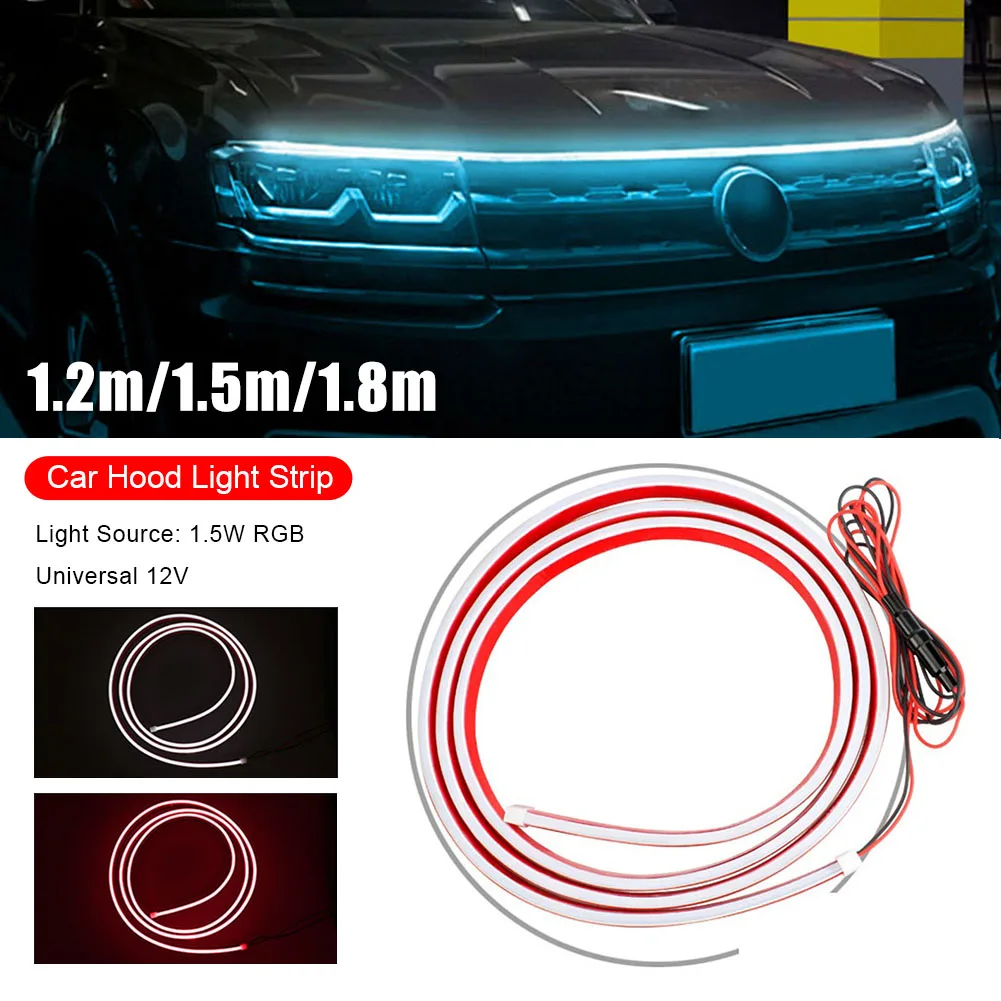 

Car Hood LED Light Strip Auto Modified Front Headlight Decorative Light Car Daytime Running Lights Automobiles Accessories