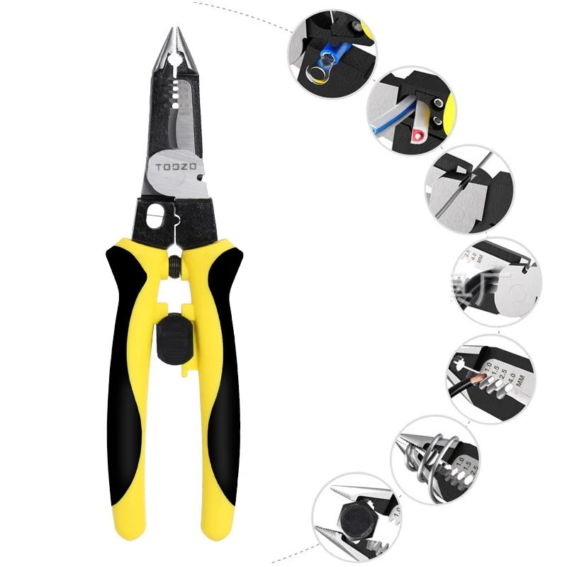 

LUCHSHIY Multifunctional Universal Diagonal Pliers Electrician Multitool Needle Nose Crimping Pliers Hardware Tools Wire Cutters