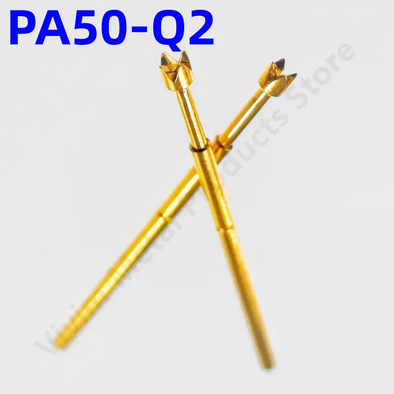 

100PCS PA50-Q2 Spring Test Probe PA50-Q Test Pin Test Tool 16.55mm Dia0.68mm Gold Needle Tip Dia 0.9mm Pogo Pin P50-Q P50-Q2