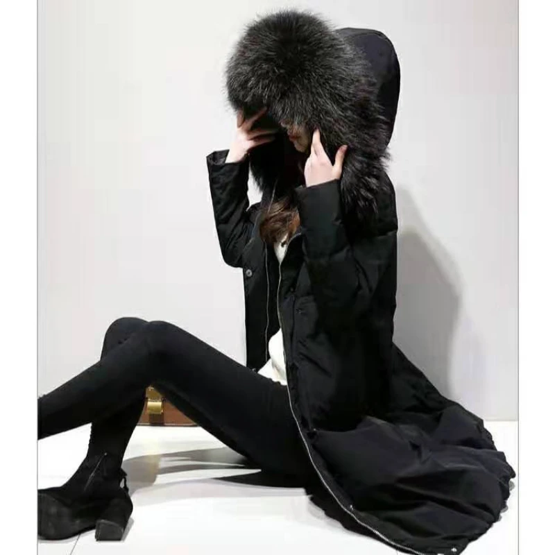 Women's Winter Coats Cotton Coats Long Korean Style Fashion Loose Warm Thickened Cotton Coats Padded Jackets