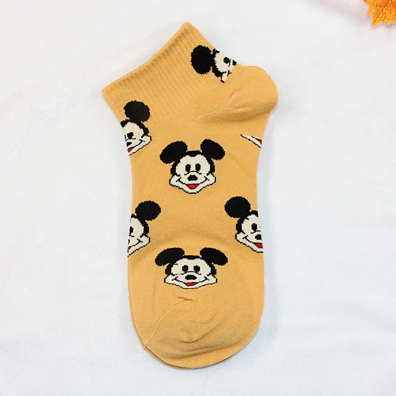 Носки из мультфильма Диснея короткие носки с Микки Маусом модные мультяшным