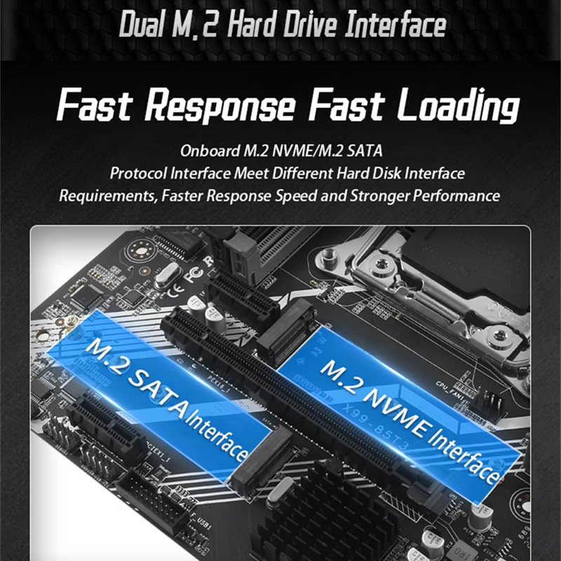 Материнская плата WAL RAM X99 LGA 2011-3 Xeon E5 V3 V4 процессор с двумя слотами M.2 NVME поддержка