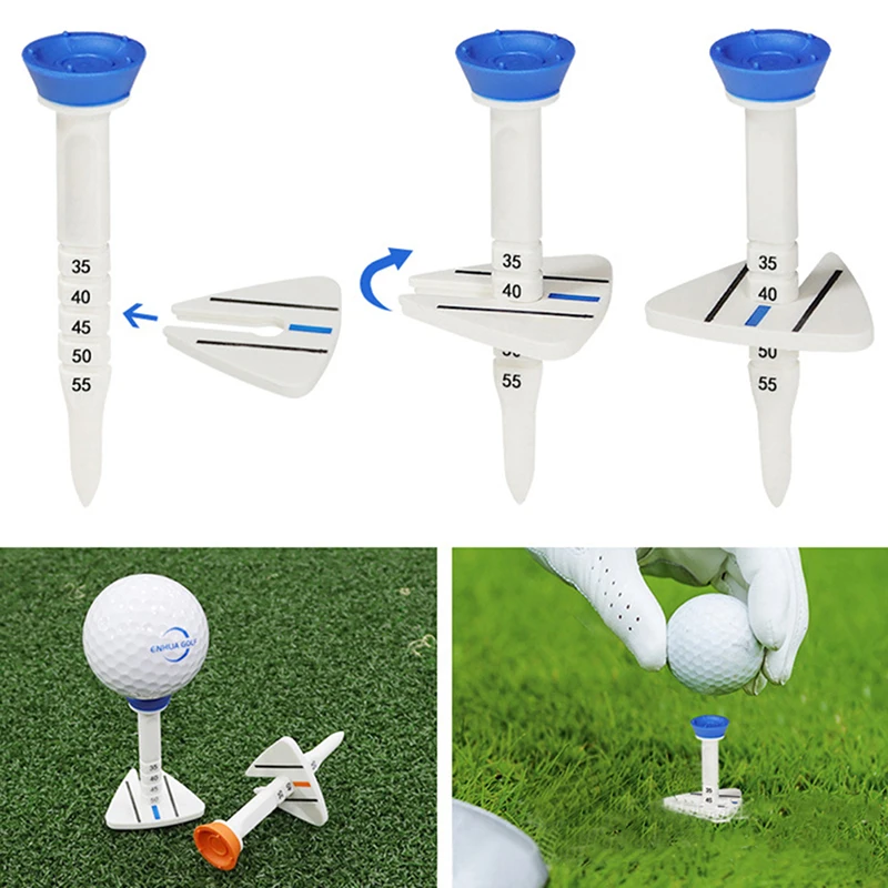 

1Pc 8.3cm Golf Tee Step Down Golf Tees Adjustable Height Plastic Aiming Direction Marker Golf Divot Tool Ball Holder Accessories