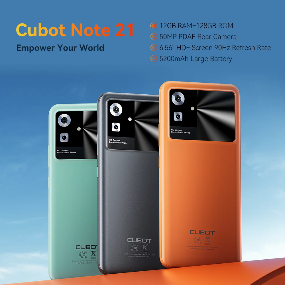 [World Premiere]Cubot Note 21 Smartphone 12GB+128GB 6.56"HD+