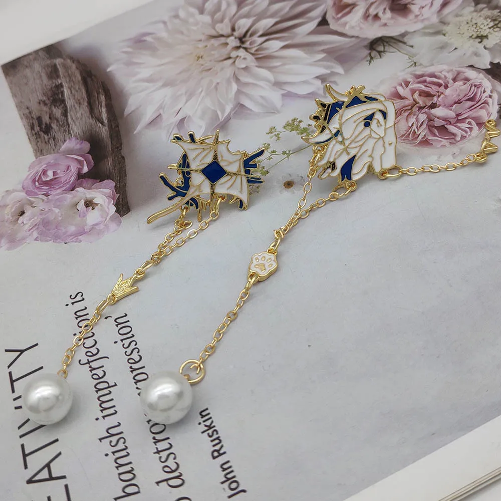 Длинные Серьги-капли С Жемчугом В Стиле ЛГБТ Аниме Фигурка Альфа Омеги Ювелирные