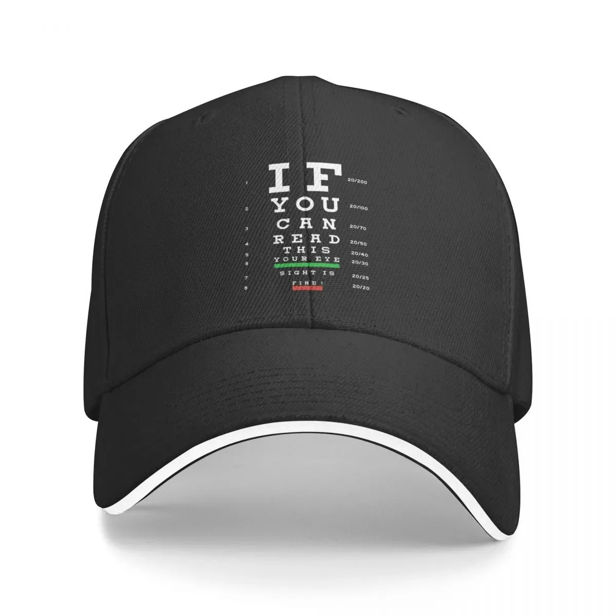 

New Optician Eye Test Exam Cap Baseball Cap golf Luxury hat Man hat Women's