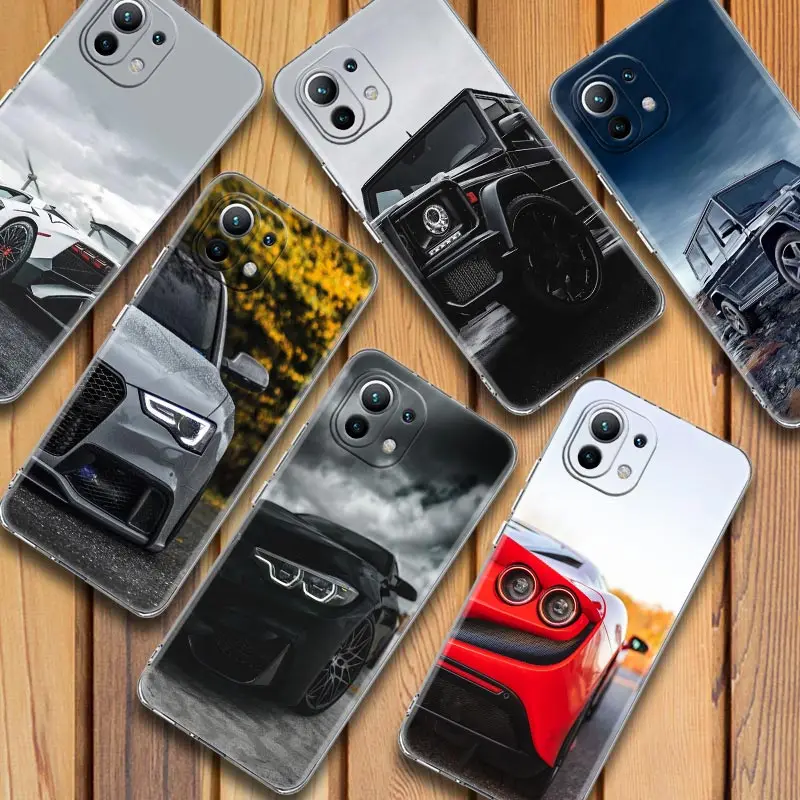 

Male Men Sports Cars Case For Xiaomi Mi 11 Note 10 10T 9 9T 12 Pro Lite Poco X3 F3 M3 Clear Cover Redmi 9 9A 9C 10 Cases