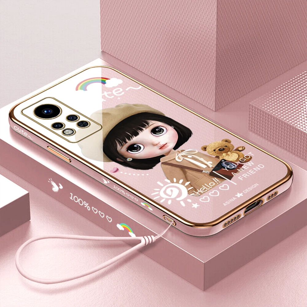 

Case for Infinix Hot 12 12i 11 11S 10 10S 10i 9 8 8i G96 G88 VIP Note NFC Pro Play Luxury Plating Silicone Cute Cellphones Cover