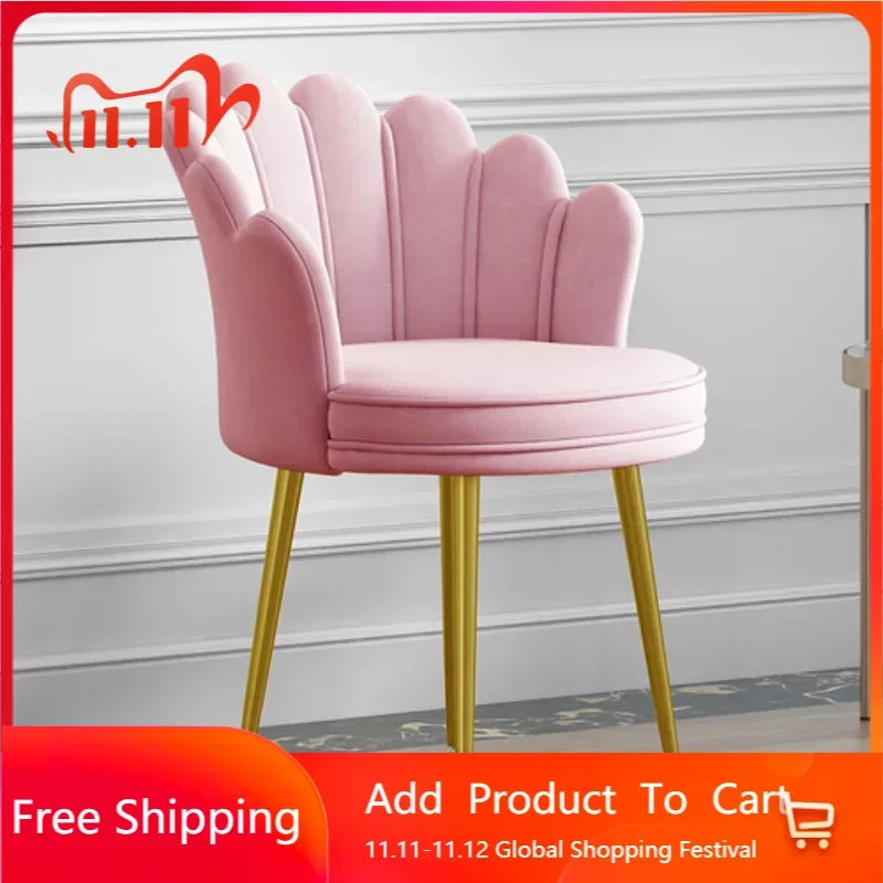 

Эргономичные дизайнерские стулья для отдыха, простой магазин, мягкий стул для квартиры и педикюра, бархатная мебель для макияжа