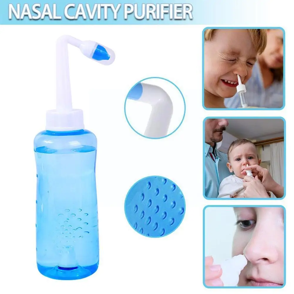 

500ML Nasal Irrigator Nasal Rinse Bottle Nasal Wash Protector Cleaner Nose Allergic Adults Children Avoid Pot Rhinitis Neti K0P7