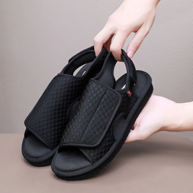 Регулируемая широкая обувь для пожилых людей унисекс дышащая подходит мужчин и