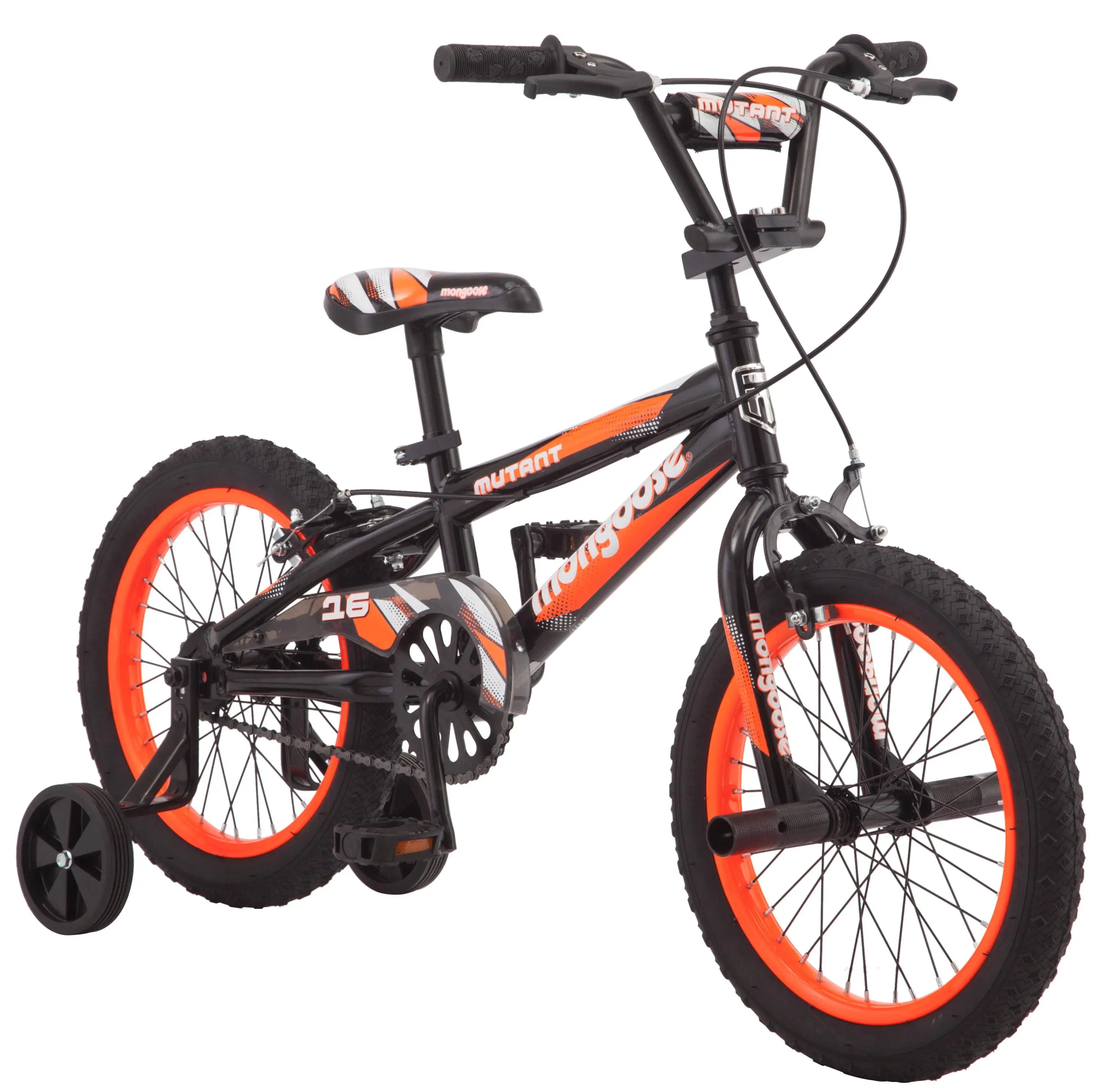 

Mutant Kids BMX-Style Bike, 16-inch wheels, ages 3 - 5, Black & Orange