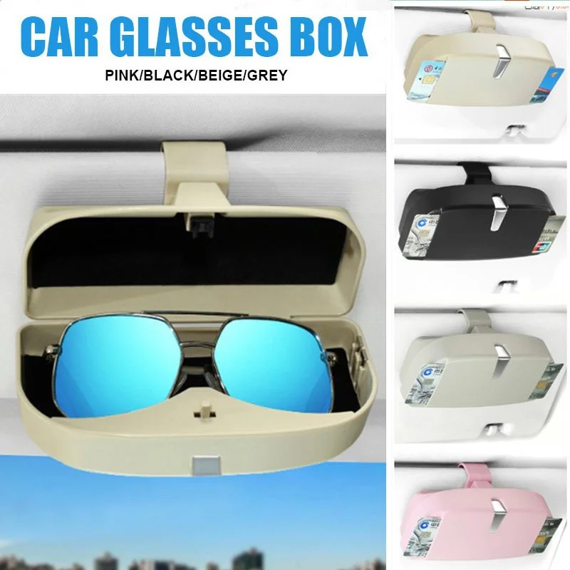 

1pc Multi-function Sun Visor Sunglasses Case Bill Storage Clip Car Interior Accessories (4 Colors)
