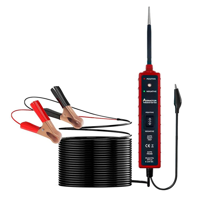 

AERMOTOR Car Electric Circuit Tester Car Electrical System Tester 6-24V DC Automotive Multi-Function Drive Test Pen