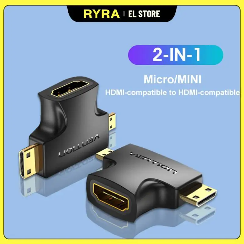 

RYRA 2 в 1 Micro 1080P @ 60 Гц HDMI адаптер Micro штырь-гнездо для камеры ТВ проектора HDMI адаптер