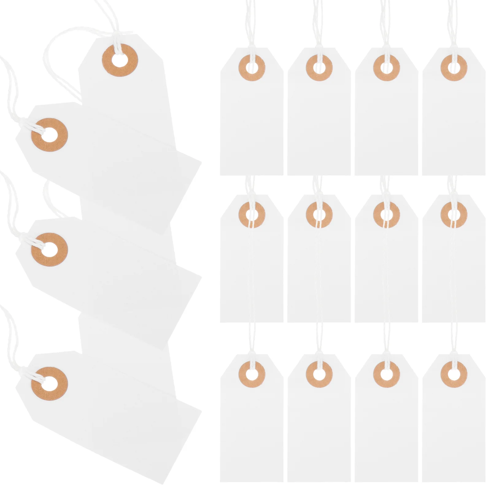 

Tags Blank Merchandise String Paper Jewelry Tag Marking Clothing Labels Gift Display Pricing Store Retail Garment Label Writable