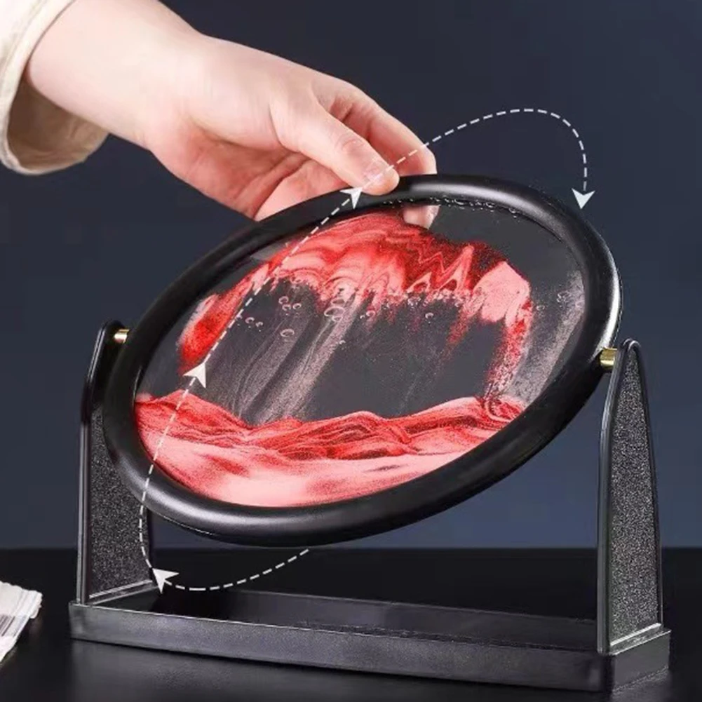 3D струящийся песочный живопись художественные песочные часы вращающееся