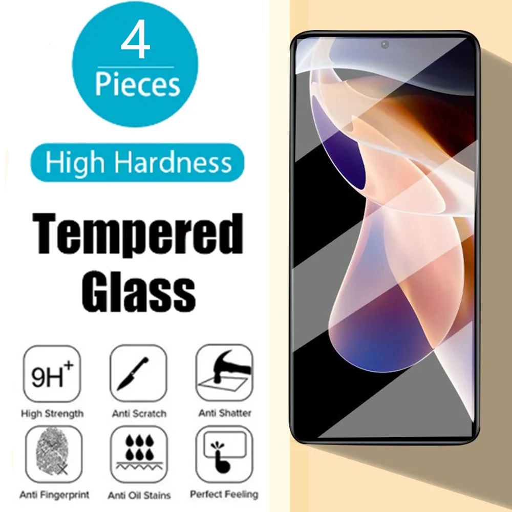 

4PCS Full Coverage Tempered Glass Redmi Note 11 10 9 8 6 Pro 11S 9S 9T 7 Screen Protector Redmi 10 9A 9C NFC 8 8A 7A 6 Glass Fil
