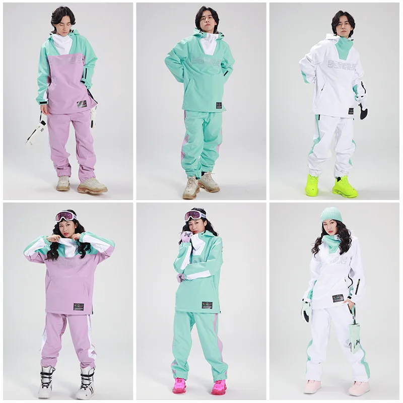 

New Ski Suit Jumpsuit Snowboard Jacket Men Outdoor Hiking Skiing Set Winter Women Clothing Lining of Clothes Overalls Waterproof