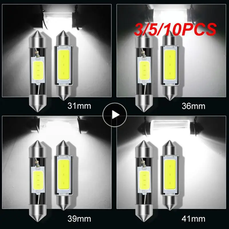 

3/5/10PCS Not Easy To Oxidize Reading Light Superbright Universal Led Dome Light White Practical Car Supplies Clear Lighting 12v