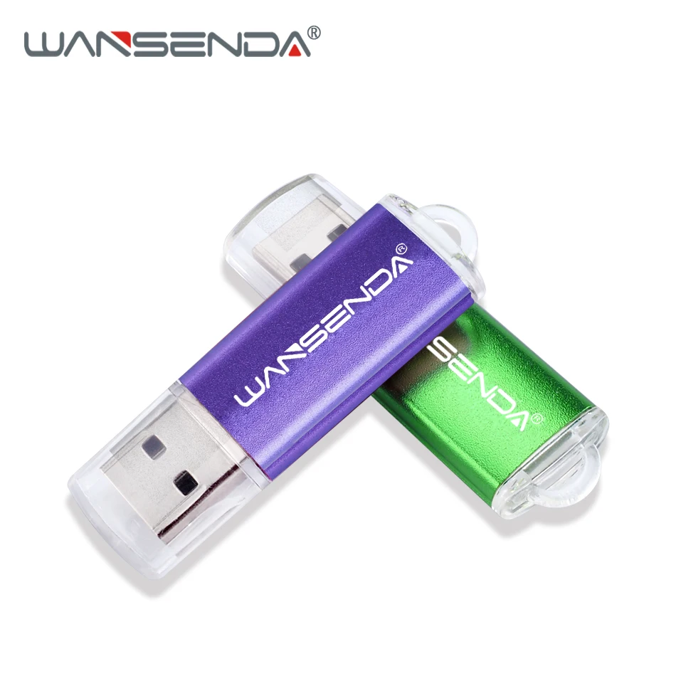 

WANSENDA Mini USB Flash Drive 32GB Metal Pen Drive 8GB 16GB 64GB 128GB 256GB Real Capacity Pendrive USB Stick Thumbs Drive