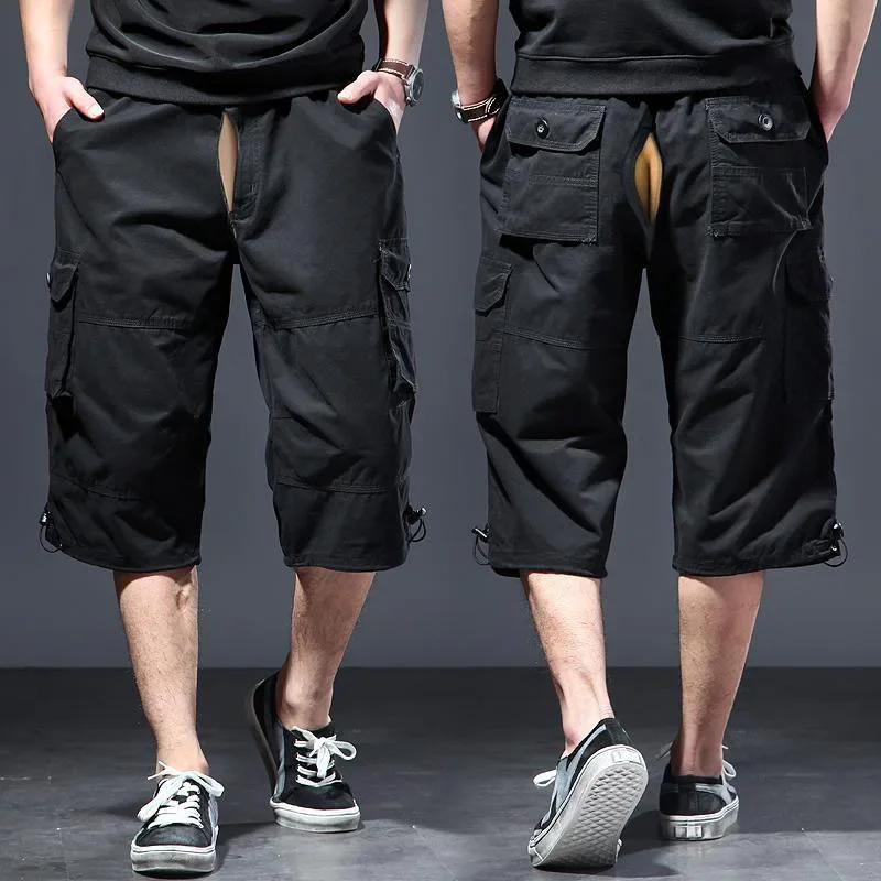 Летние шорты для секса на открытом воздухе с открытой промежностью мужские