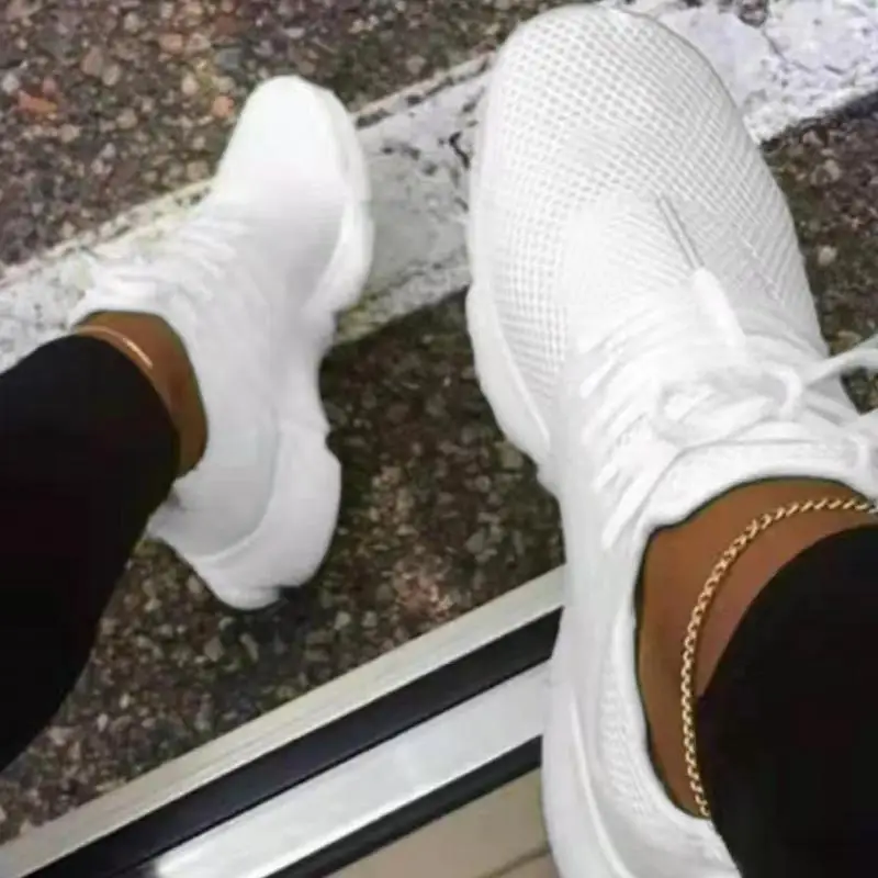 Women Shoes Spring Summer Sneakers Mesh Breathable Casual Female Green Ladiesnon-slip  Plus Size 43 Designer Sneakers for Women