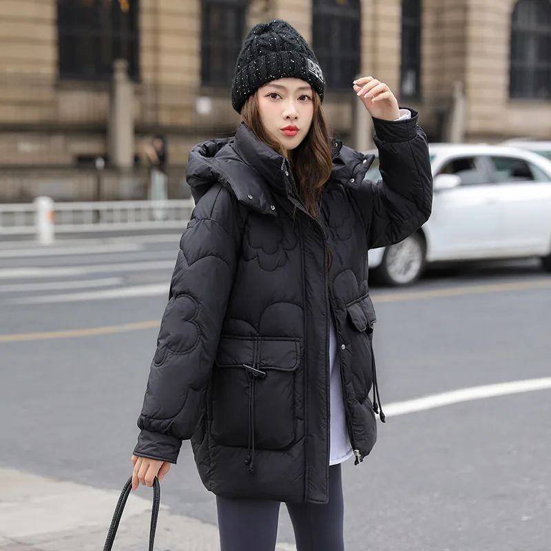 PinkyIsBlack Women Winter Parkas Jackets 2023 Hooded Thicken Warm Padded Coats Female Autumn Winter Outwear Short Jacket Parkas
