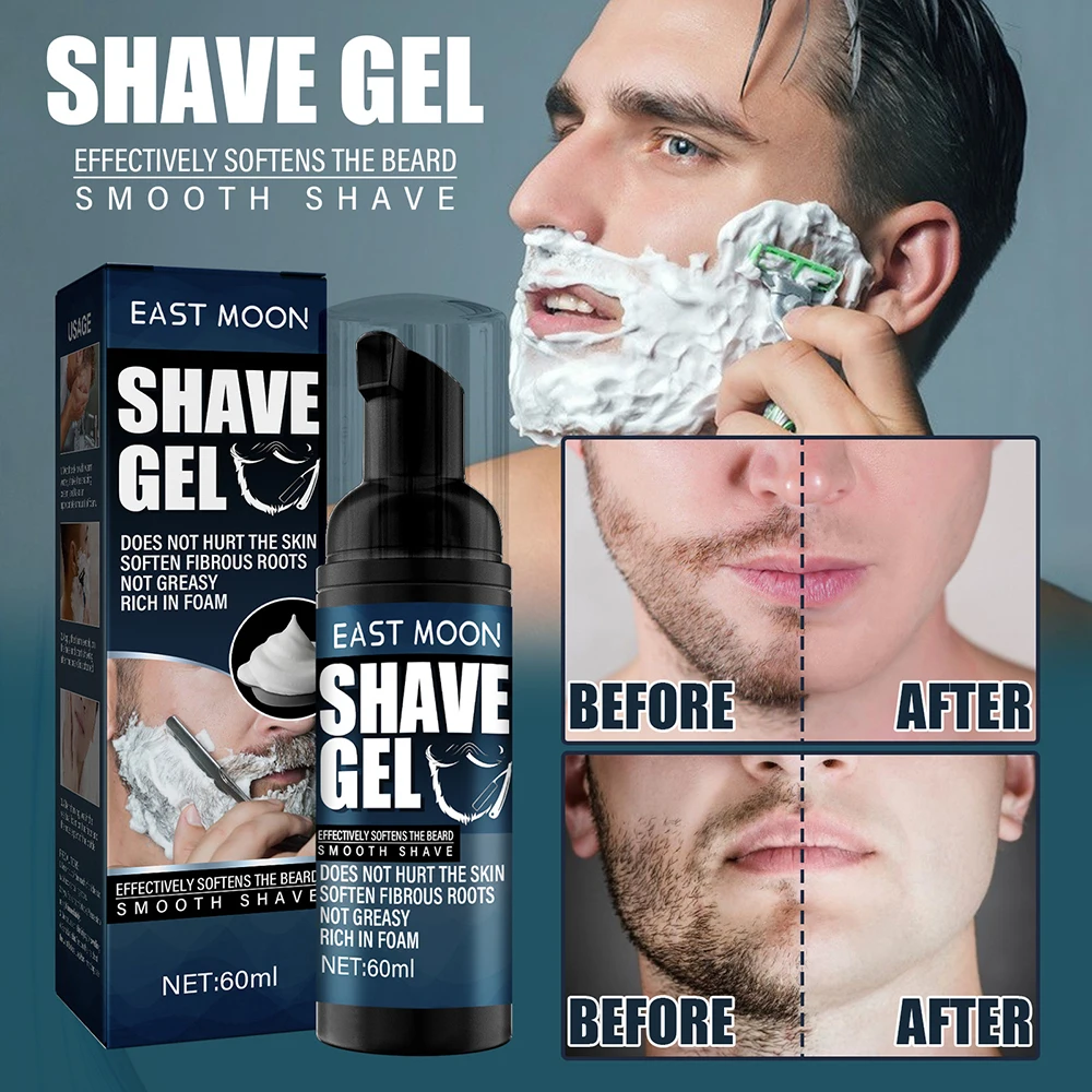 

Крем для бритья для мужчин, мягкое очищение, безболезненное удаление волос, идеальная пена для бороды, подходит для всех профессиональных т...