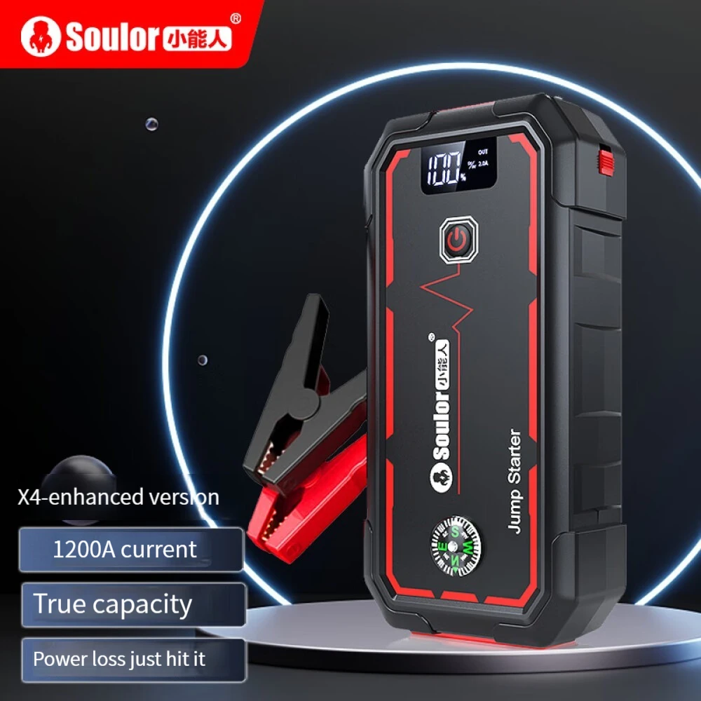 

Soulor X4 Car Jump Starter Power Bank Emergency Starting Power Supply Outdoor 12V Battery Charger For Car