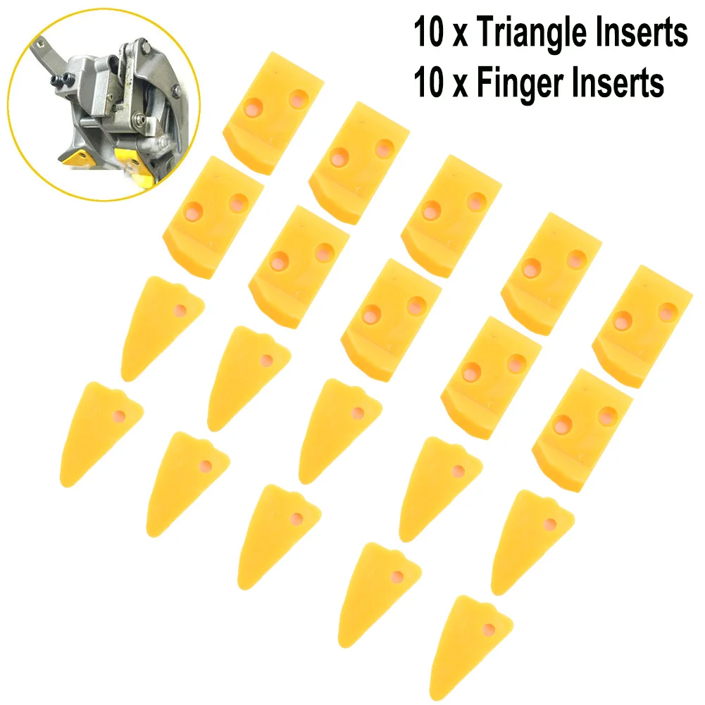 

Protective Tool Finger Inserts 20pcs Nylon Kit Plastic Set Yellow Pack Leverless For Corghi Hunter Triangle Inserts