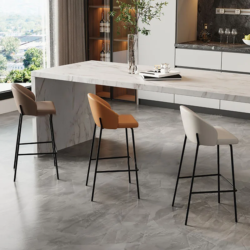 Высококачественный скандинавский барный стул простая спинка водонепроницаемый