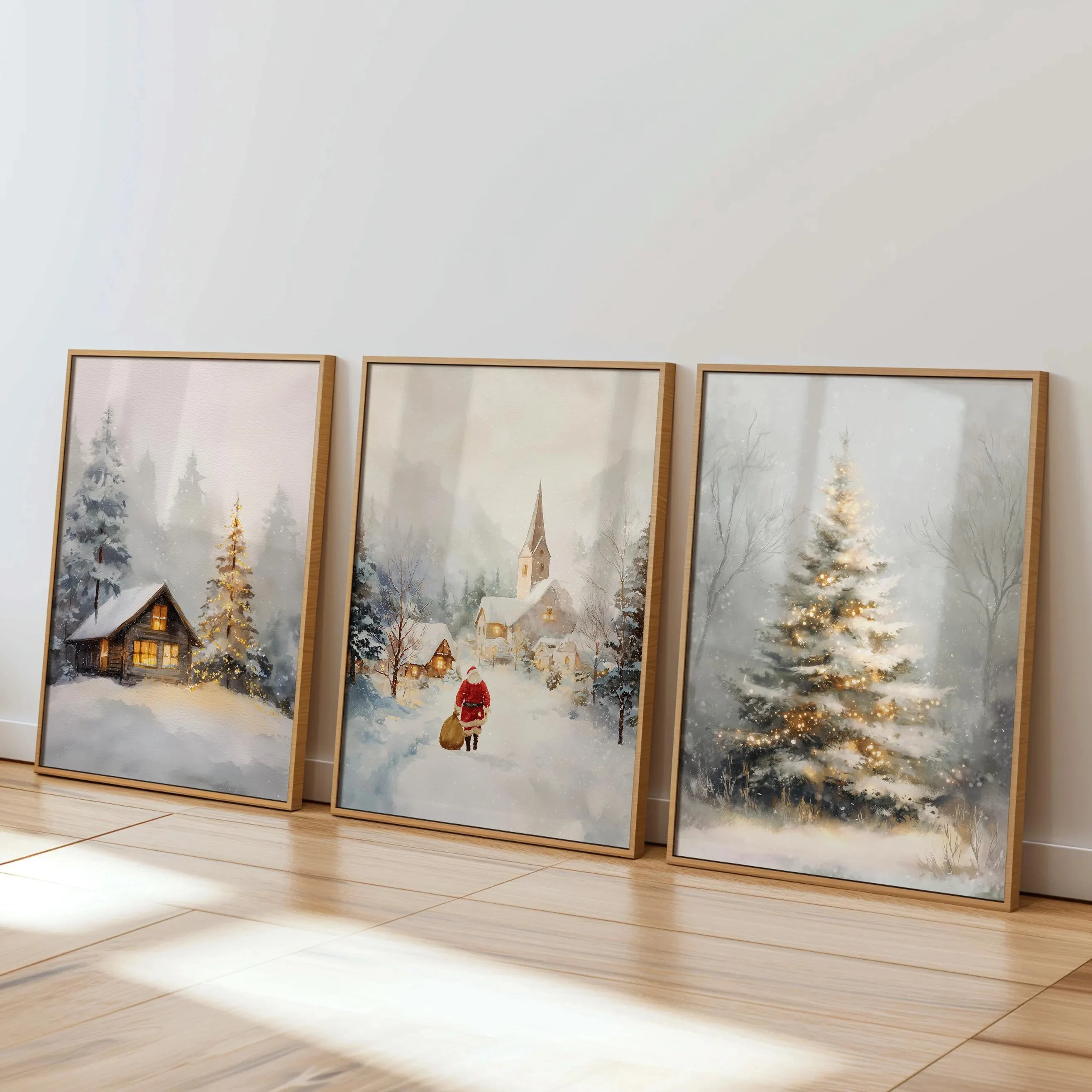 

Набор из 3 рождественских картин на холсте YITONGKE