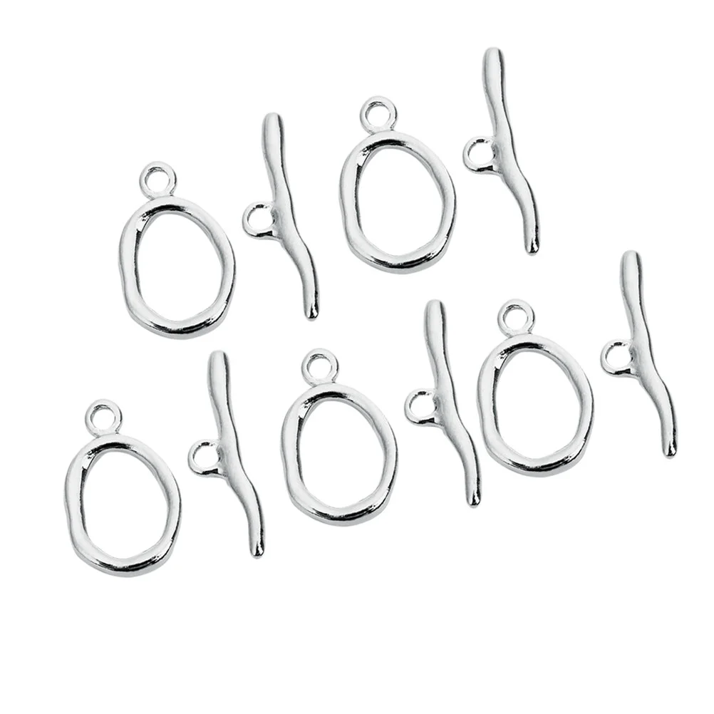

10 Tibetan Round IQ Toggle Clasps Clasps for DIY Necklace Bracelet Jewelry Making