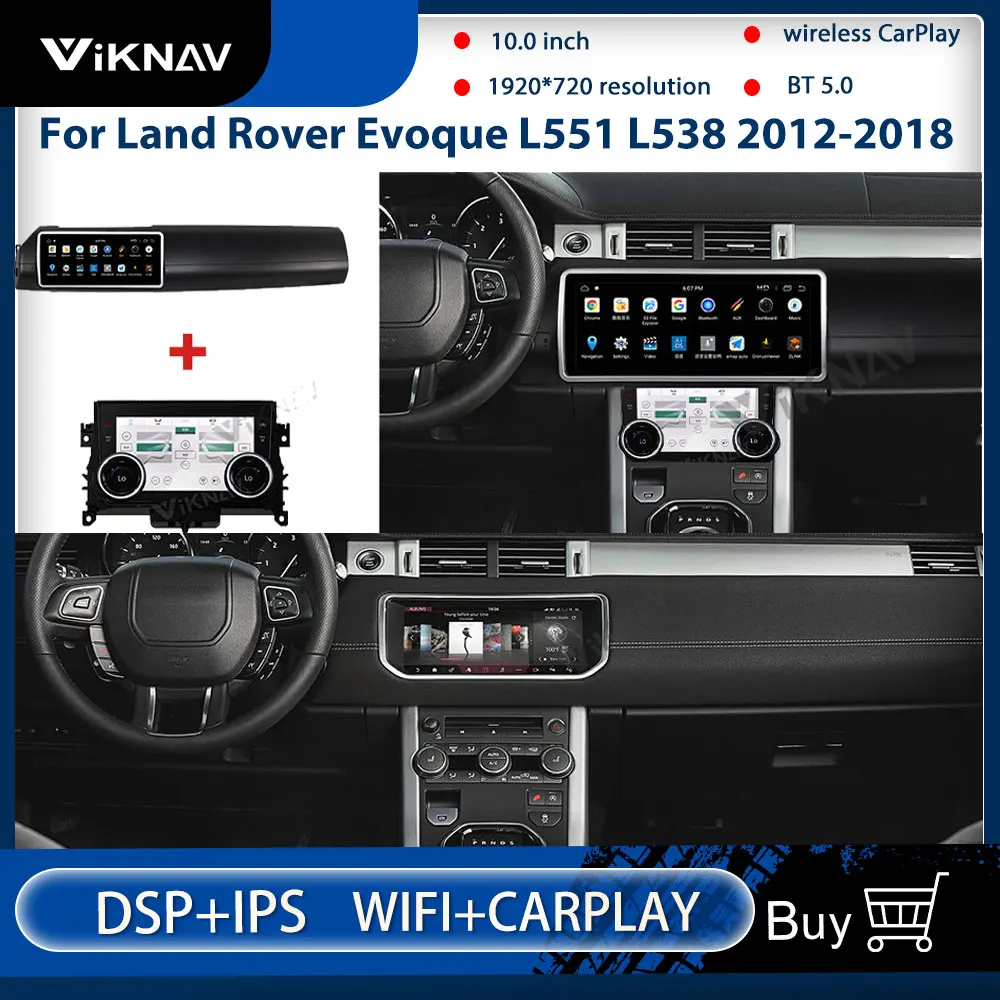 

For Land Rover Evoque L551 L538 2012-2018 Touch Screen AC Climate Panel Android Original Car Functions Air Condition Control