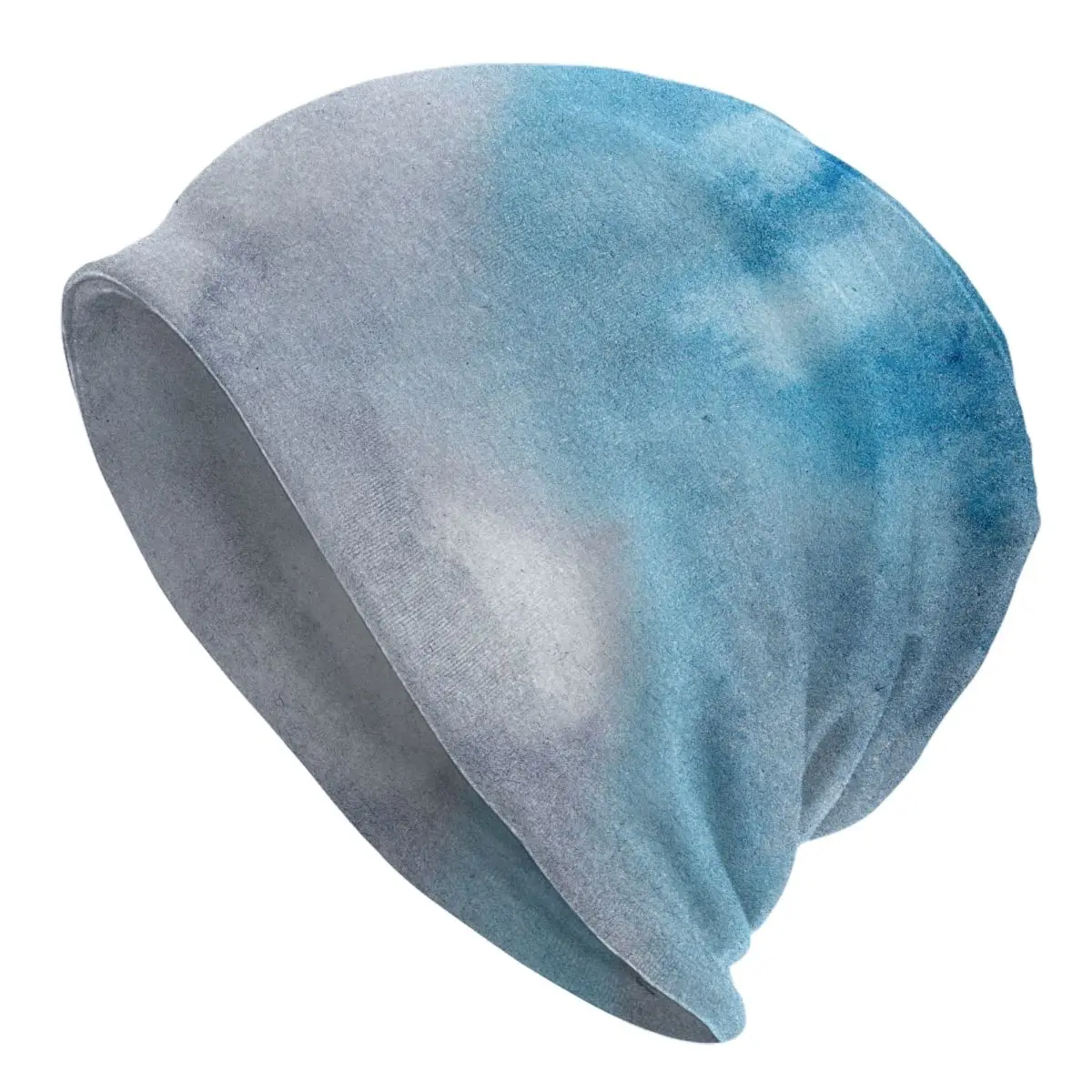 

Painted Watercolor Blue Abstract Design Slouchy Beanie Rustic Teal White Art Painting Slushie Beanie Retro Hats Christmas Gift