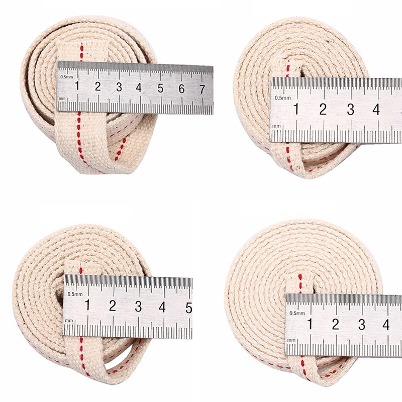 Фото 1 Meter Kerosene Lamp Wick Braided Cotton Wick Flat Cotton Oil Lamp Wick For Oil Lamp Fits 285 70 80 90 Mast Lights №5