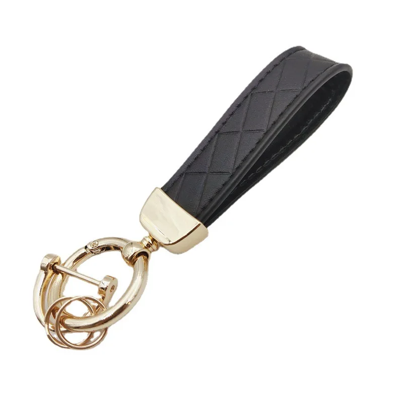

Keychain Holder for Women Men Car Key Case Cover Leather Key Chain Metal Keyring Horseshoe Keychain Car Assessoires
