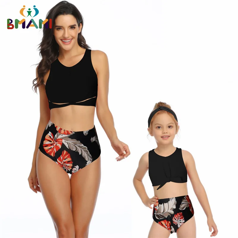 

Beach Bikini Swimsuits Mother Daughter Swimwear Family Look Mommy And Me Clothes Mom Mum Mama Daughter Matching Dress Outfits