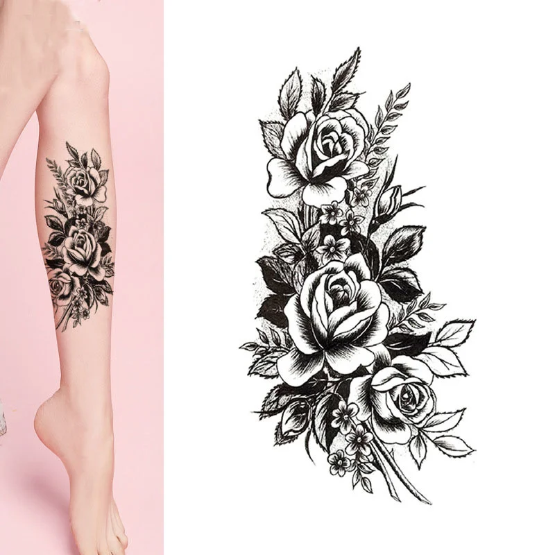 Наклейка с имитацией татуировки для мужчин женщин детей тигр волк череп смерти