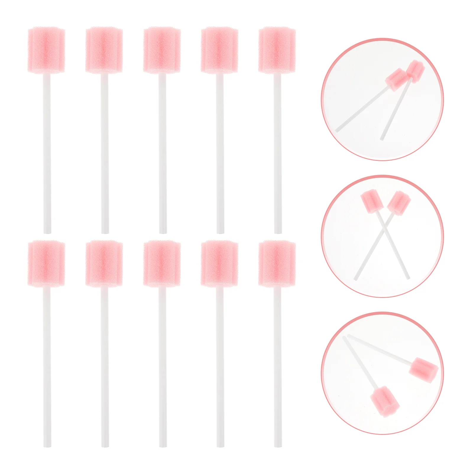 

10 Pcs Disposable Sponge Stick Supply Portable Swabs Cotton Mouth Cleaning Accessory